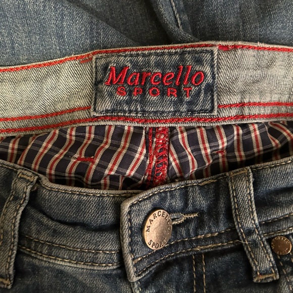 Marcello Sport Medium Wash Straight Fit Jeans Tagged 32x34 but are Hemmed to 28 - Picture 3 of 8